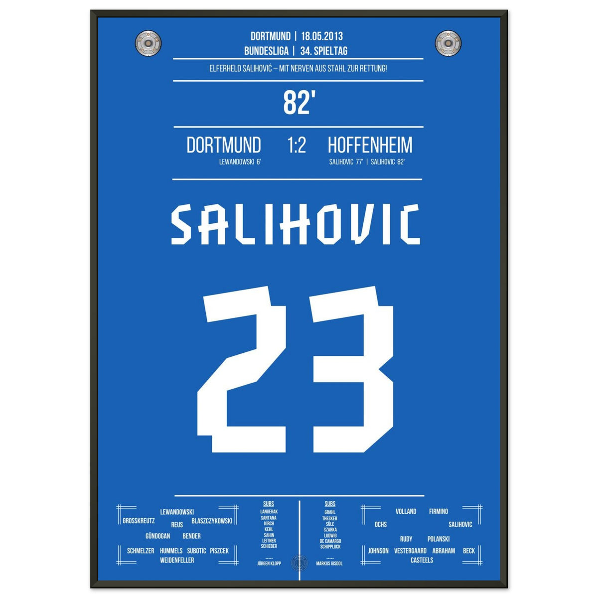 Salihovic penalty saves Hoffenheim from relegation in 2013
