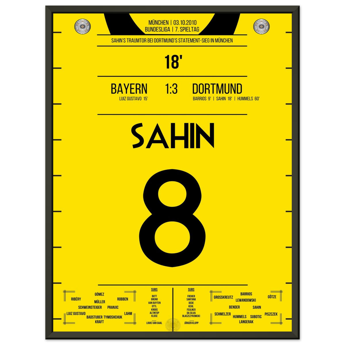 Sahin's dream goal in the away win in Munich 2010