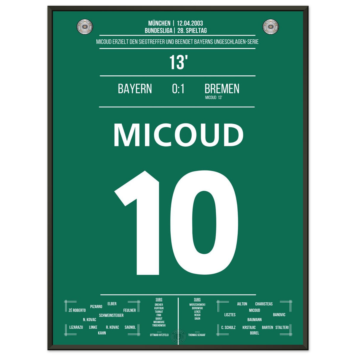 Le but victorieux de Micoud face au Bayern en 2003
