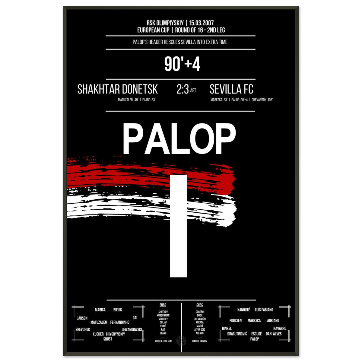 Incroyable ! La tête de Palop envoie Sevilla en prolongation en 2007