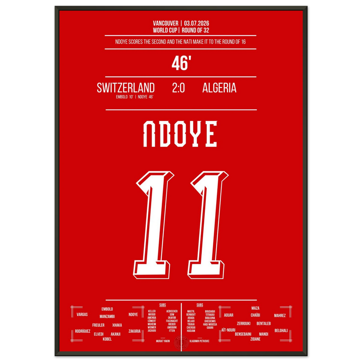 Ndoye's goal to reach the round of 16 at the 2026 World Cup