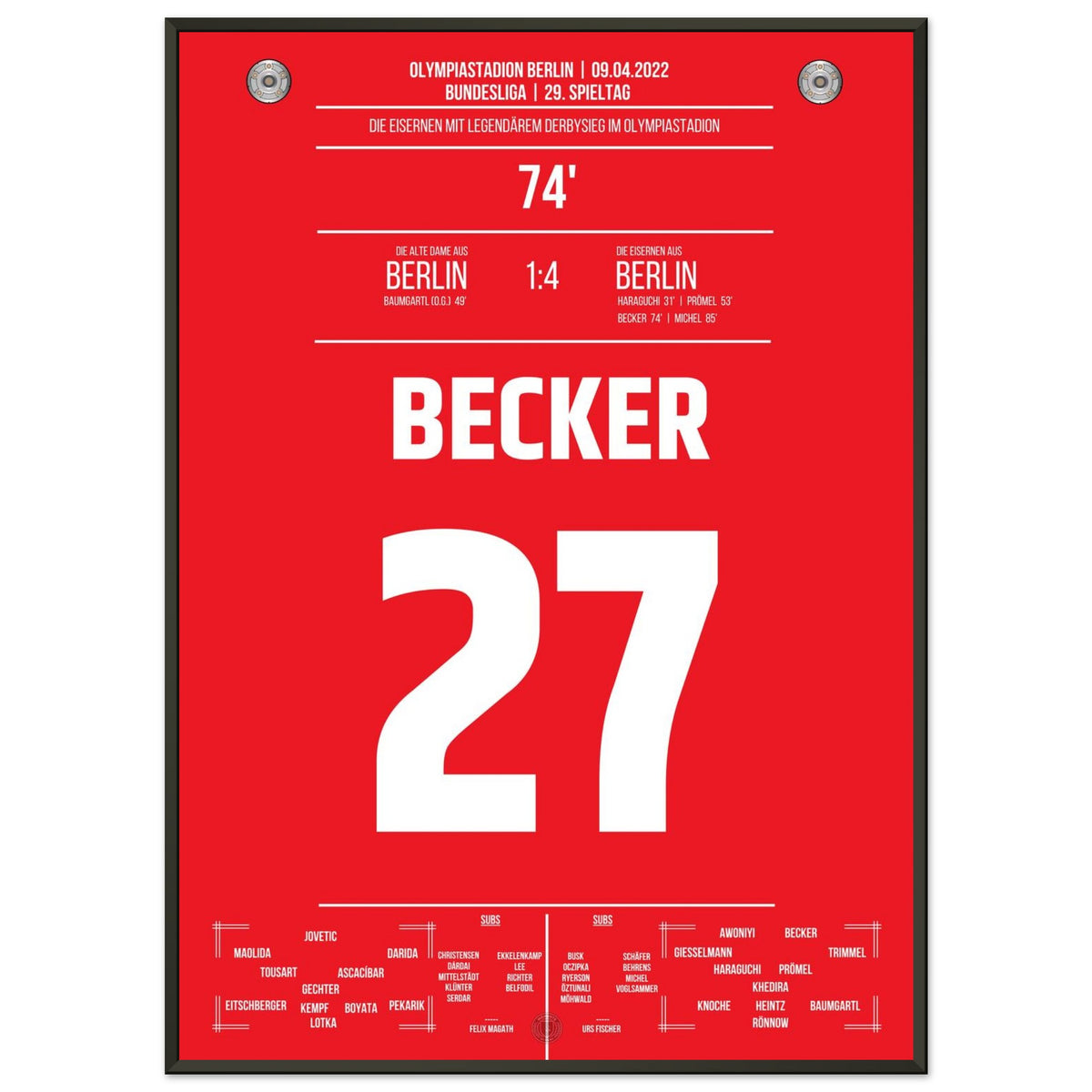Union with its third derby win of the 21/22 season against Hertha