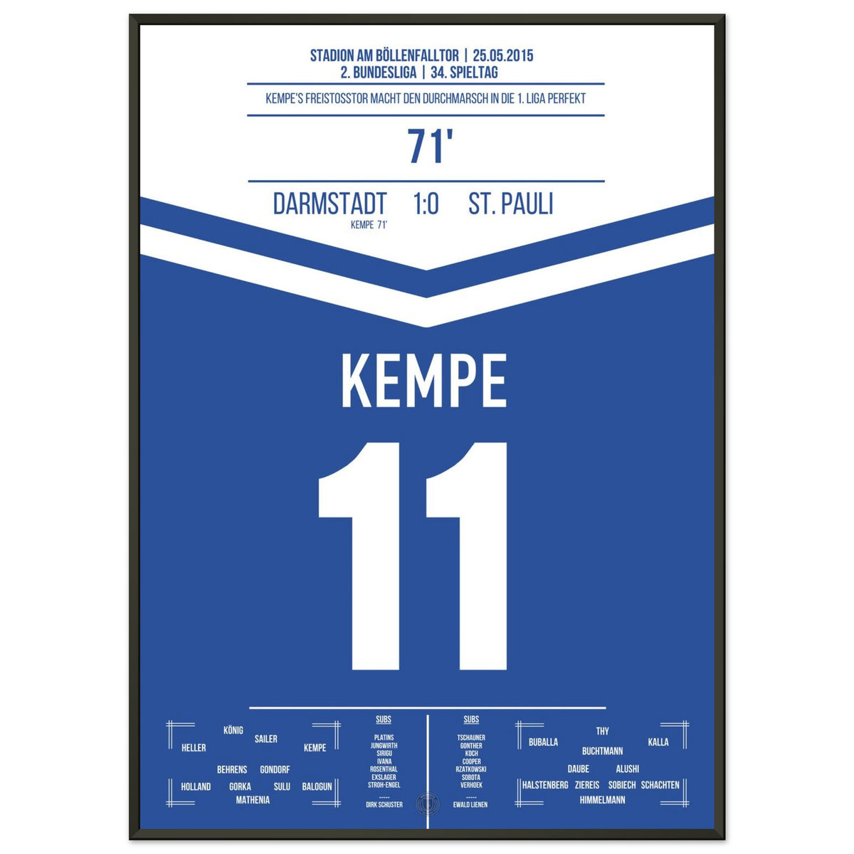 Darmstadt's breakthrough into the Bundesliga in 2015