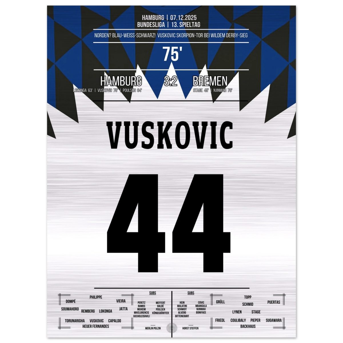 But scorpion de Vuskovic lors de la victoire dans le derby du Nord – Metal Edition