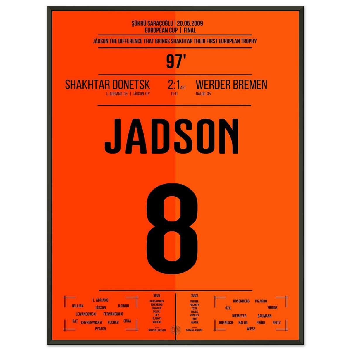 Jadson renvoie le Shakhtar au triomphe de la Coupe d'Europe en 2009