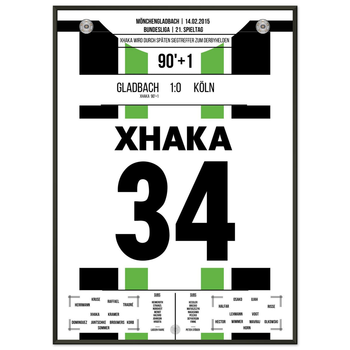 Xhaka's late derby win in 2015