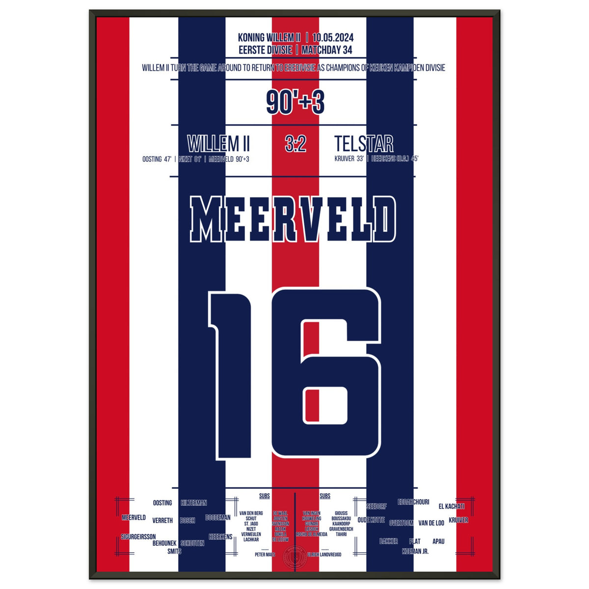 Célébration de la promotion de Willem II en Eredivisie en 2024