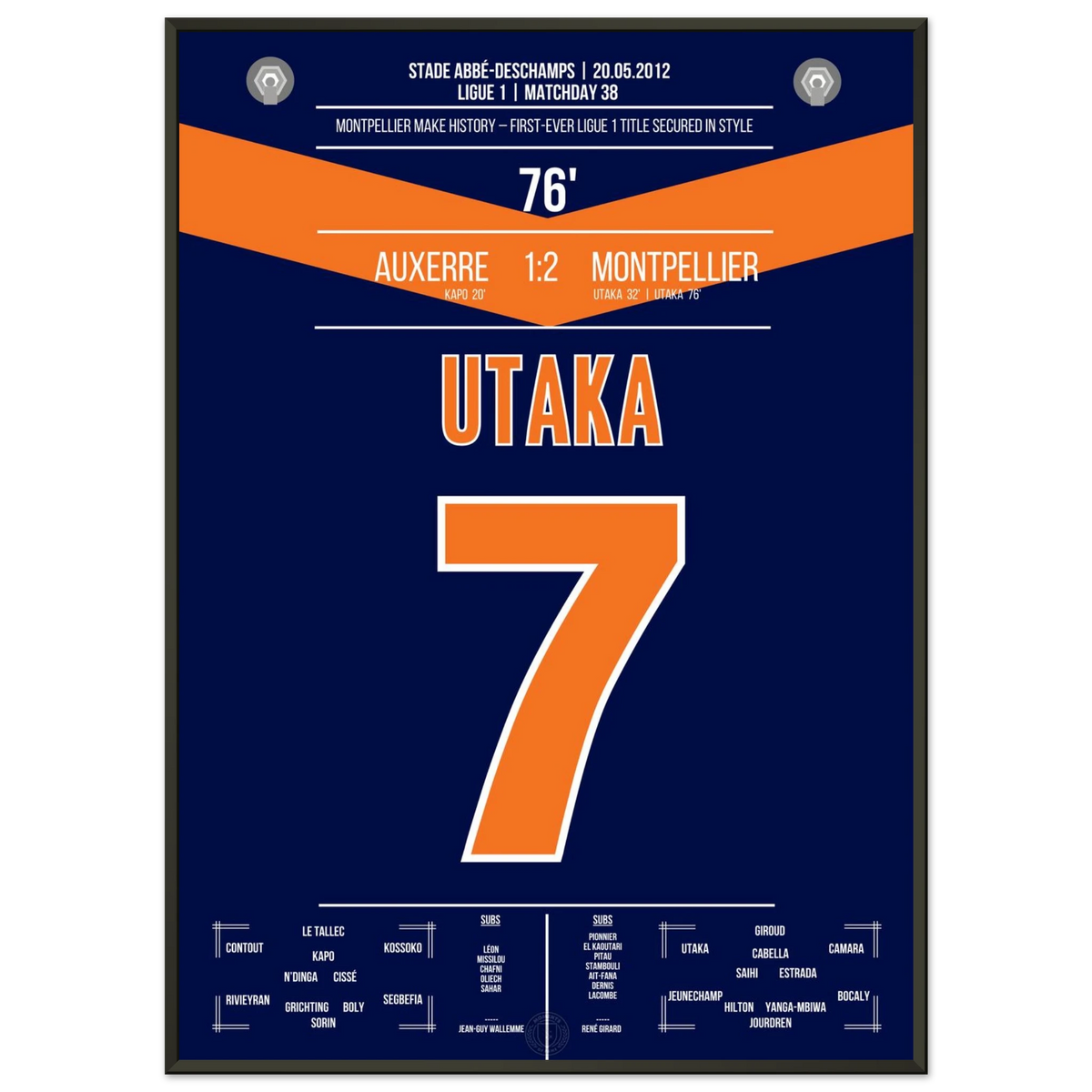Utaka couronne le miracle – Montpellier champion de France !