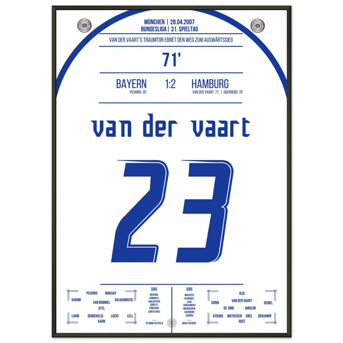 Van der Vaart dream goal in the away win at Bayern in 2007