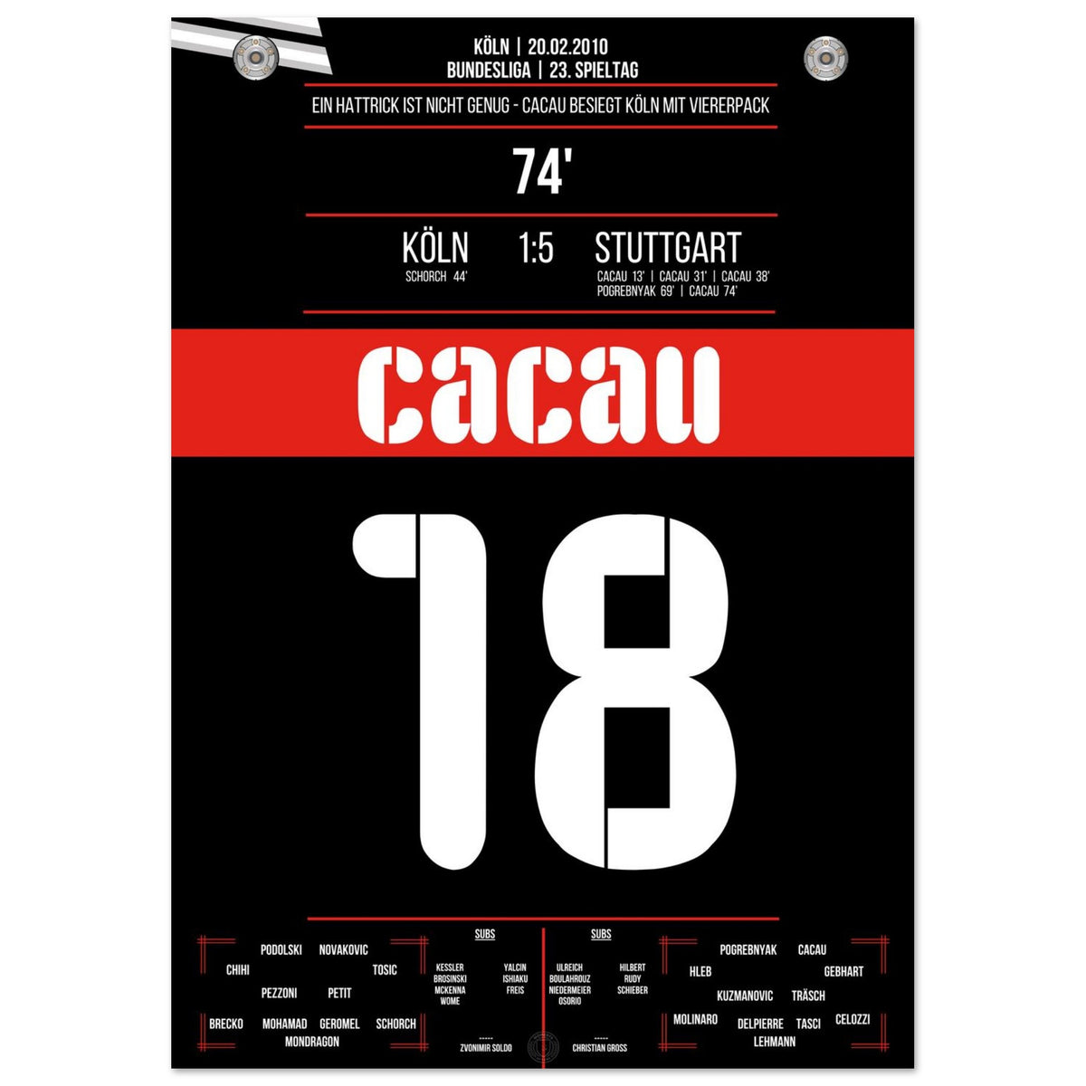 Cacau's four-pack in the away game in Cologne 2010