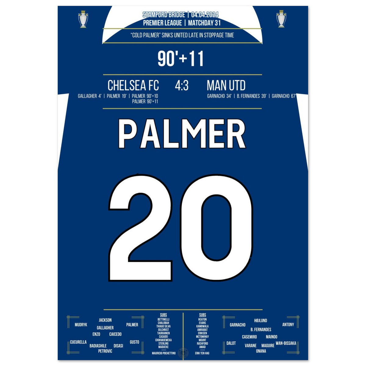 Palmer a battu United à lui seul dans les arrêts de jeu