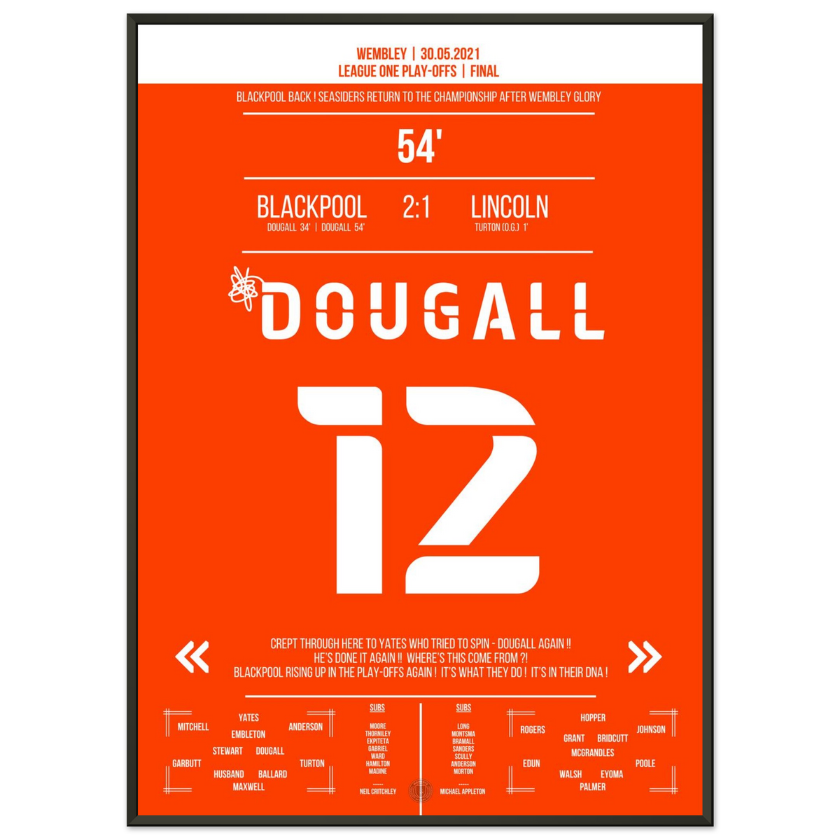 Dougall ramène Blackpool au championnat