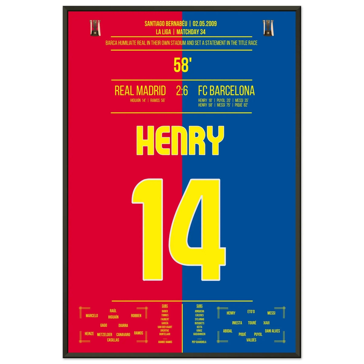 Démonstration de force du Barça au Bernabéu en 2009 | Le doublé de Henry