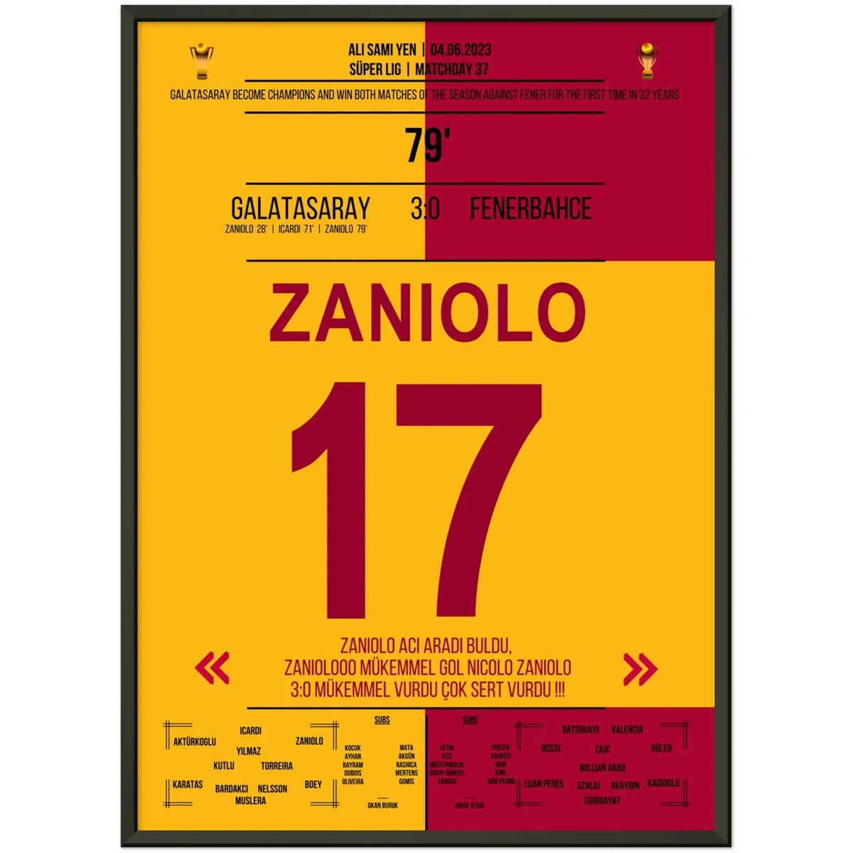 Galatasaray fête le titre lors de sa deuxième victoire en derby contre Fenerbahce en 2023