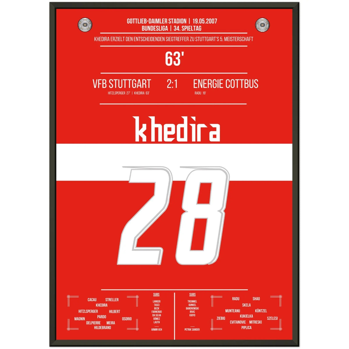 Khedira propulse Stuttgart vers le titre de champion 2007 d'une tête