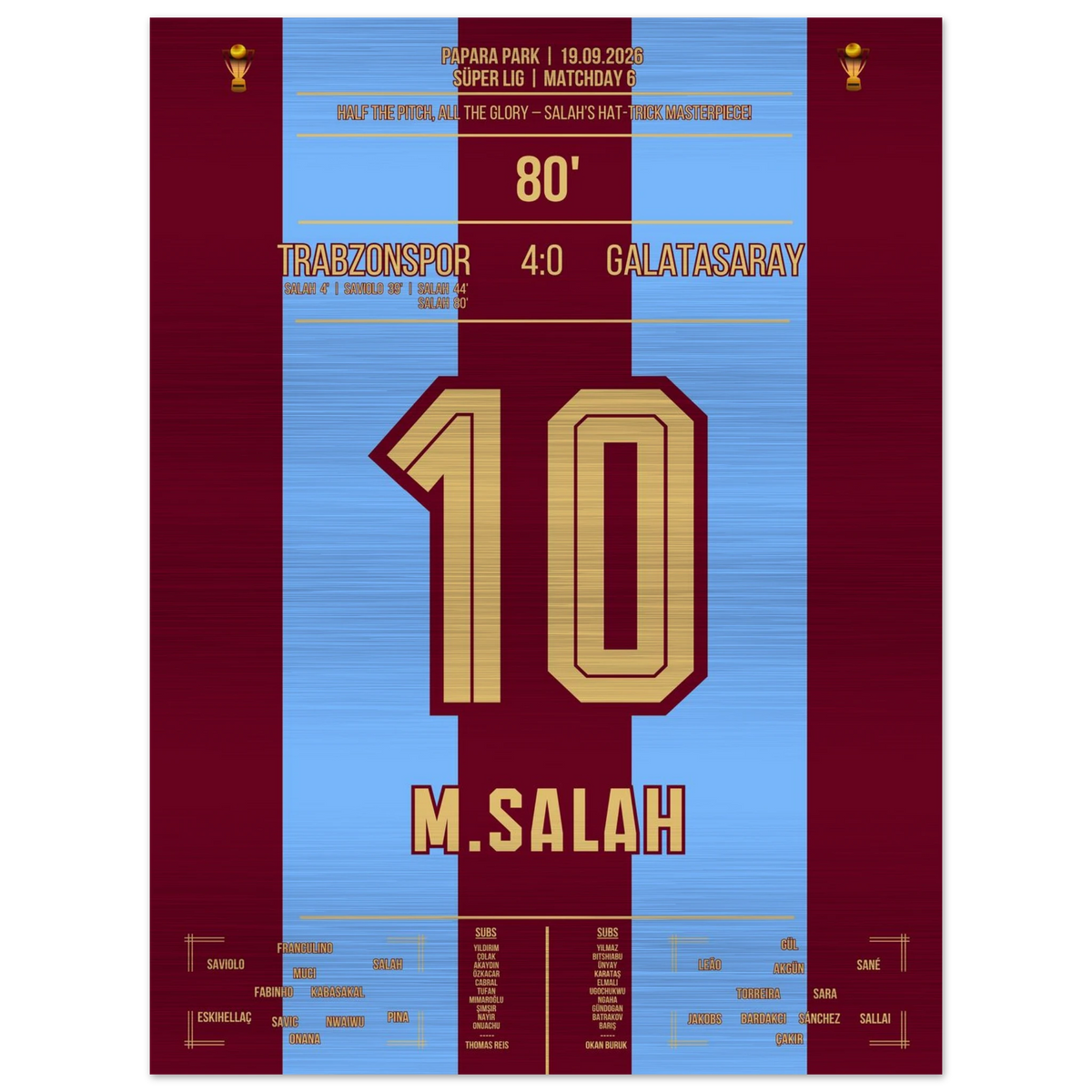 Salah Hat-trick Against Gala – Metal Edition