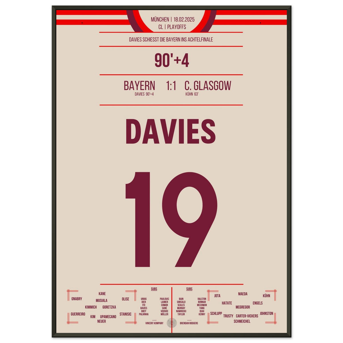 Davies sauve le Bayern en huitièmes de finale de CL avec un but égalisateur dans le temps additionnel