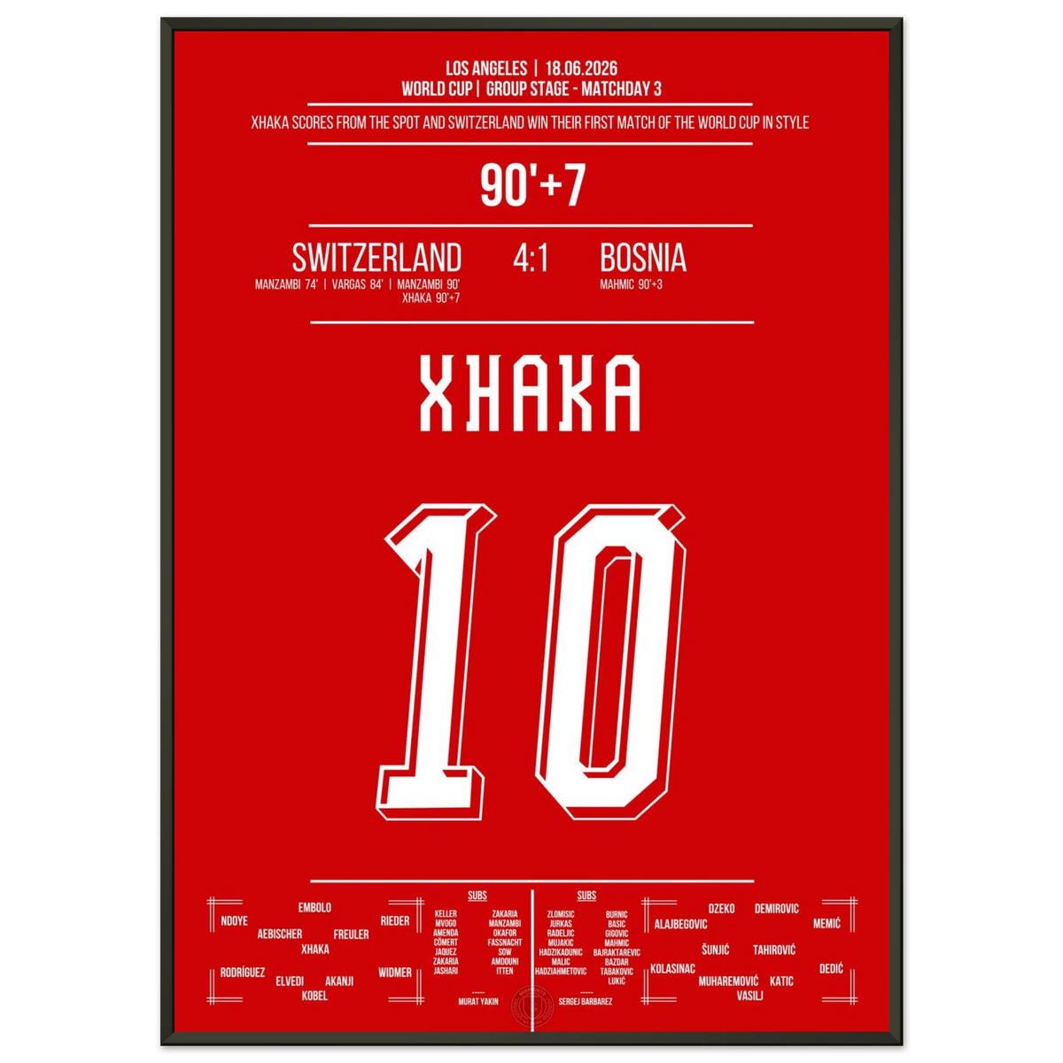 Xhaka marque le point final lors de la première victoire de la Coupe du Monde