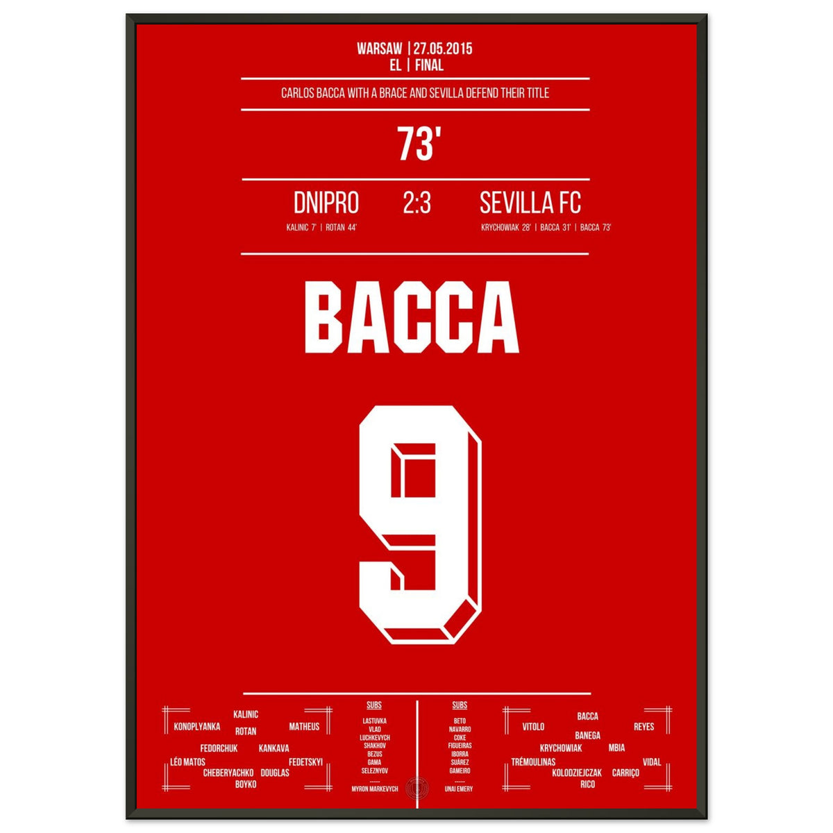 Bacca inscrit un doublé lors de la défense du titre du Sevilla FC en 2015