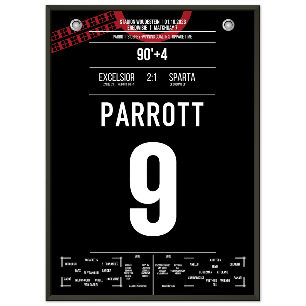 Parrott decides the derby for Excelsior at the last minute