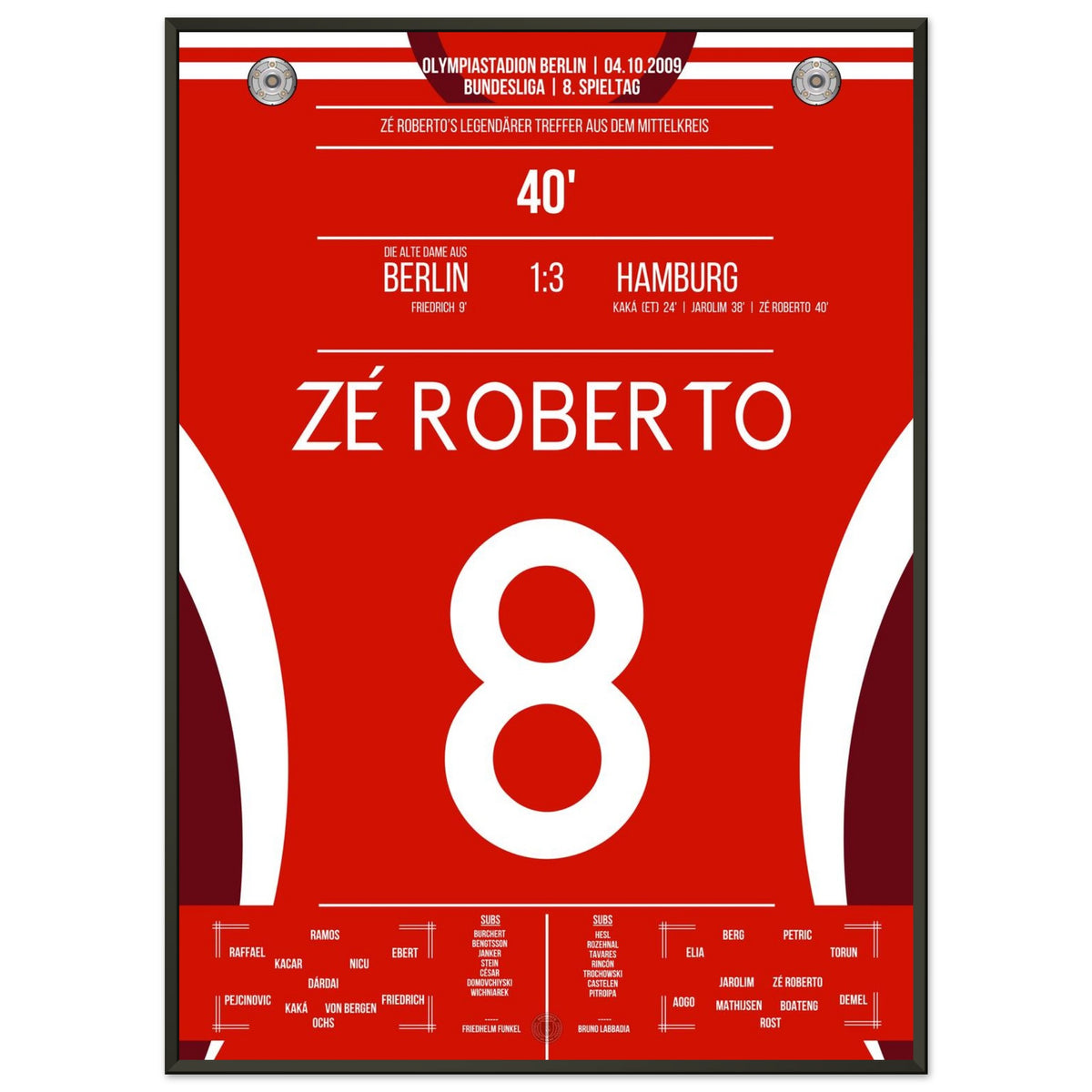 Zé Roberto's dream goal from distance in the Berlin Olympic Stadium