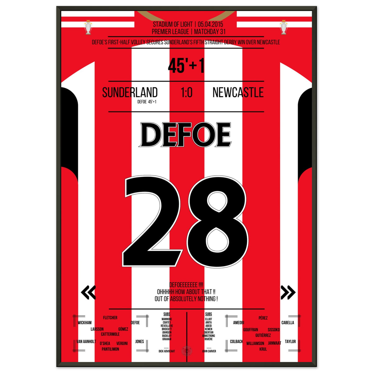 La volée de Defoe pour remporter le derby contre Newcastle en 2015