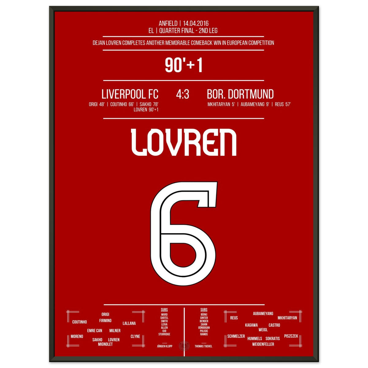 Le vainqueur tardif de Lovren lors d'une autre soirée européenne magique à Anfield