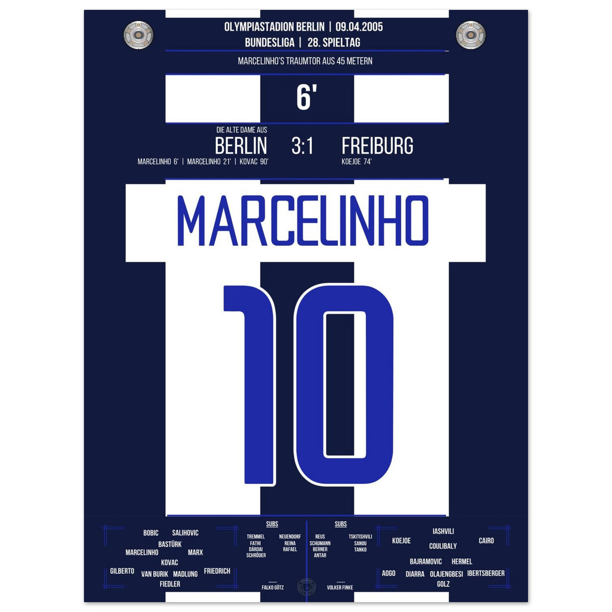 Le but de rêve de Marcelinho à 45 mètres contre Freiburg