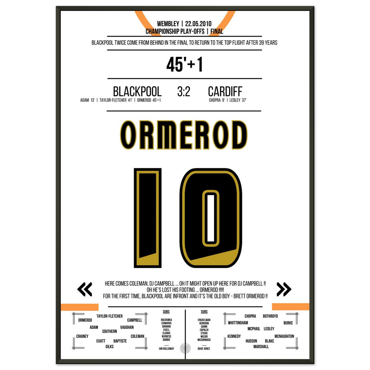 Le but d'Ormerod et Blackpool célèbrent leur promotion en Premier League