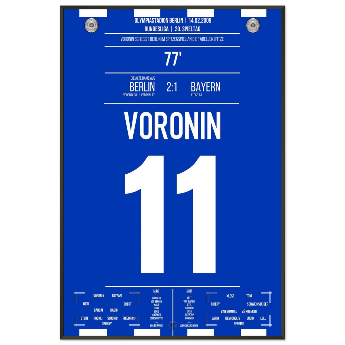 Le but de Voronin pour la première place face au Bayern en 2009