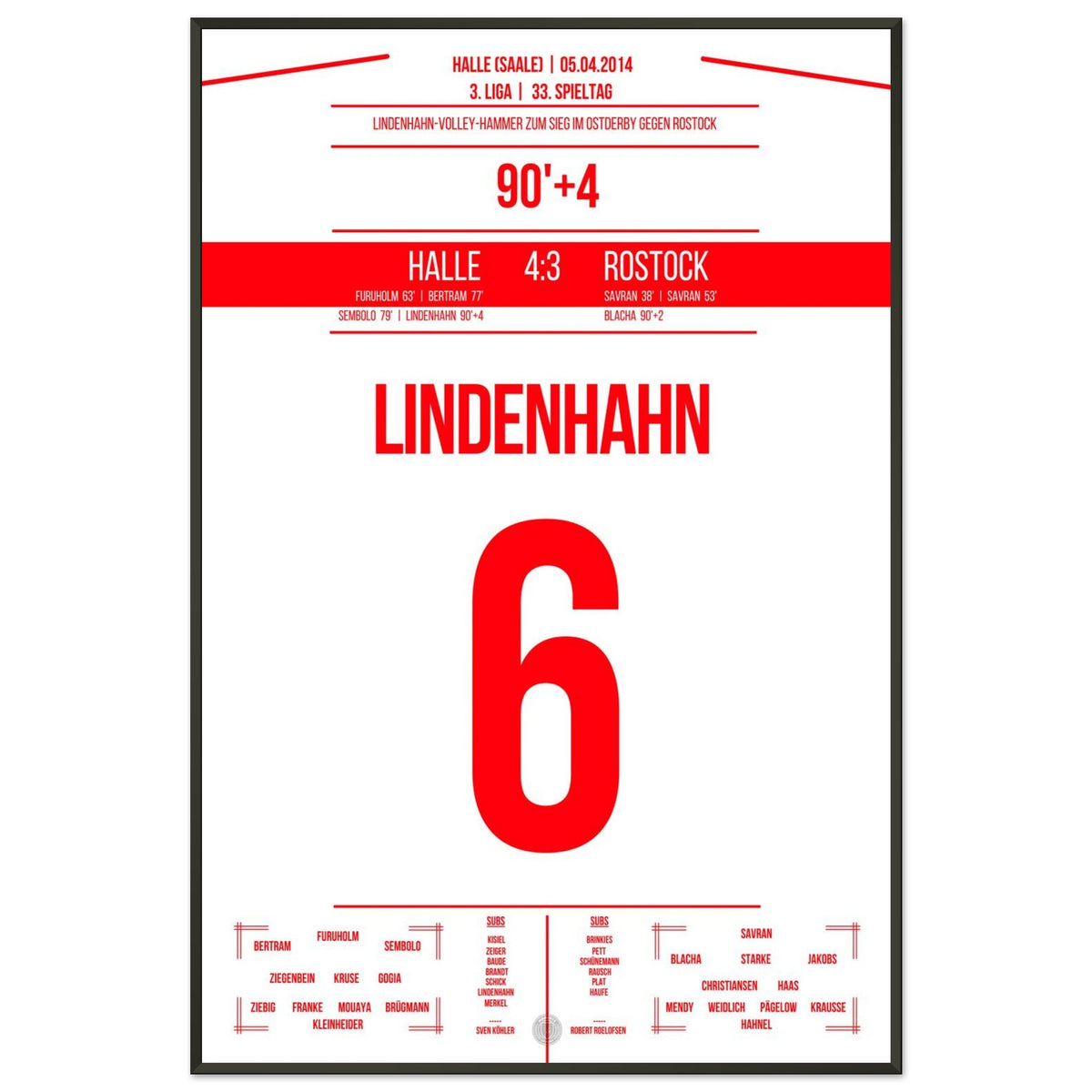 Lindenhahn volley to win in added time in the East derby against Rostock