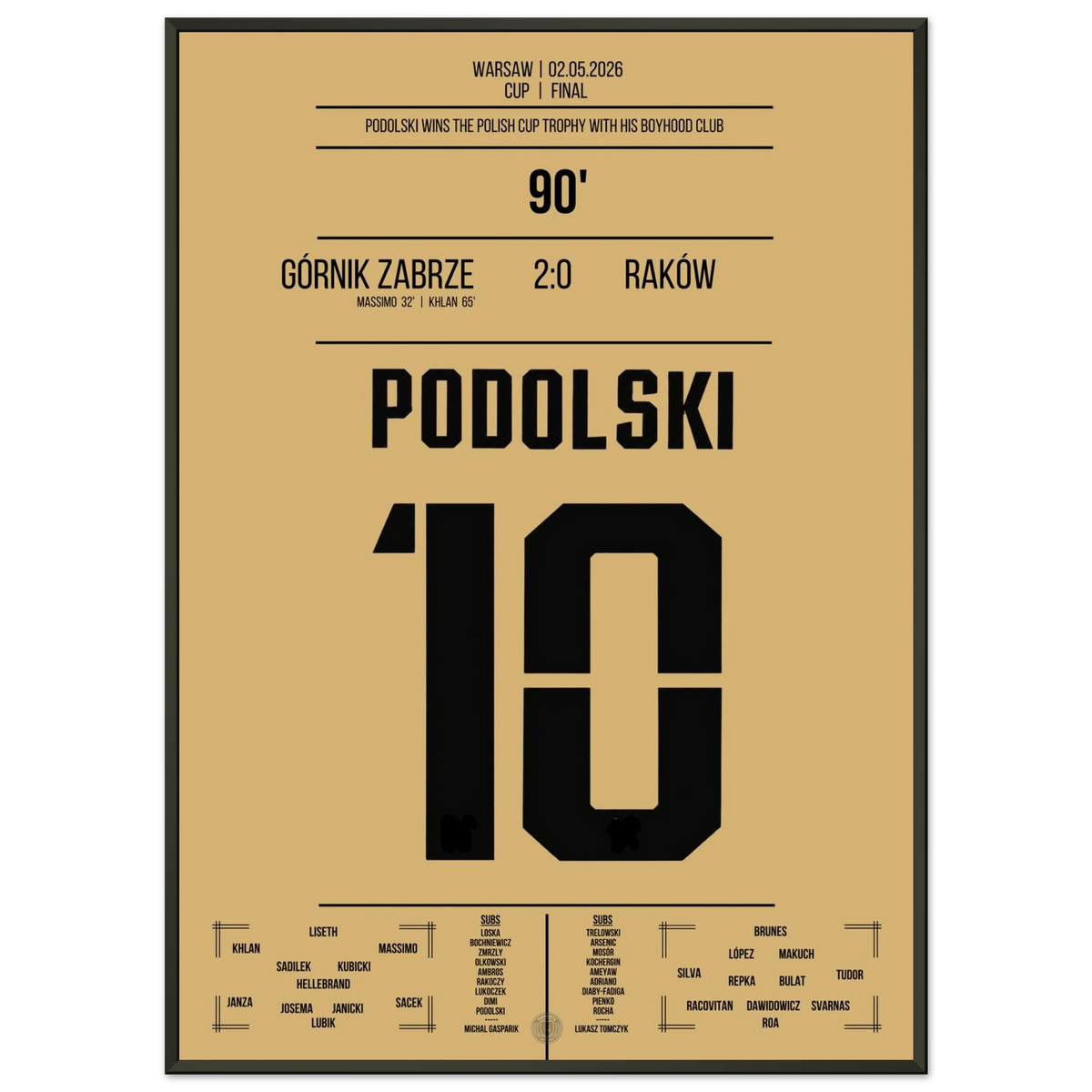 Podolski feiert den polnischen Pokalsieg mit seinem Heimatverein