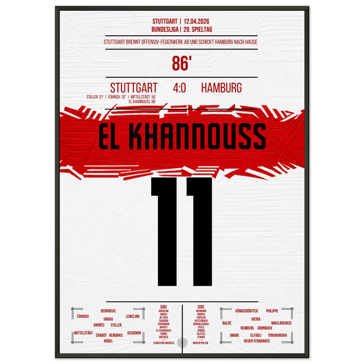 El Khannouss marque lors de la démonstration de force de Stuttgart contre Hambourg