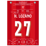 Lozano Hattrick bei 5-2 gegen Ajax A4-21x29.7-cm-8x12-Ohne-Rahmen