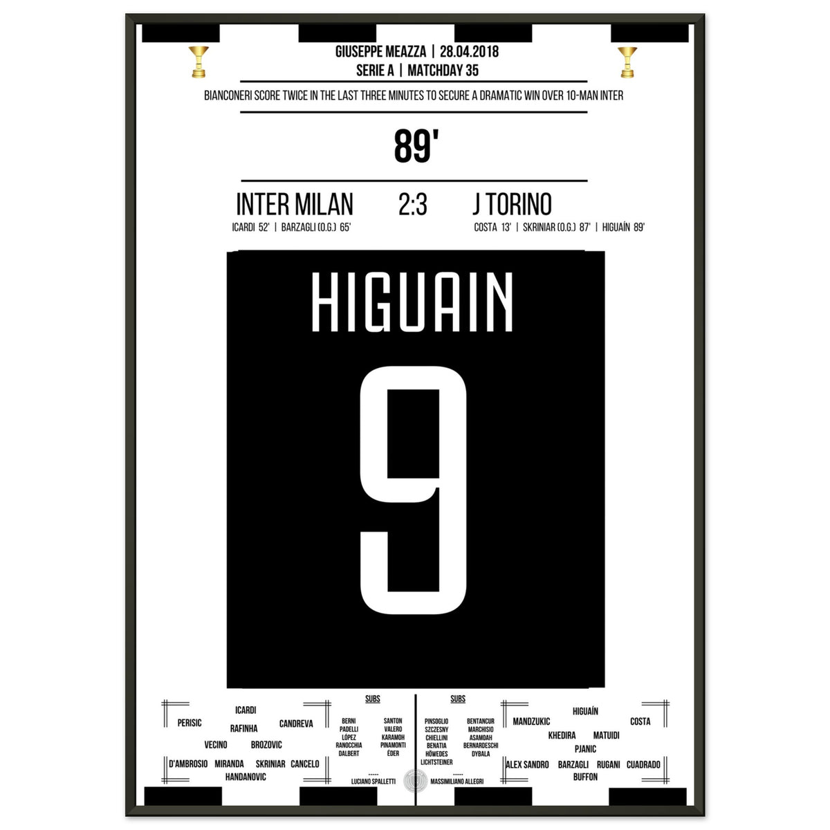 Higuain renverse le match contre Naples sur la route vers le Scudetto 2018.