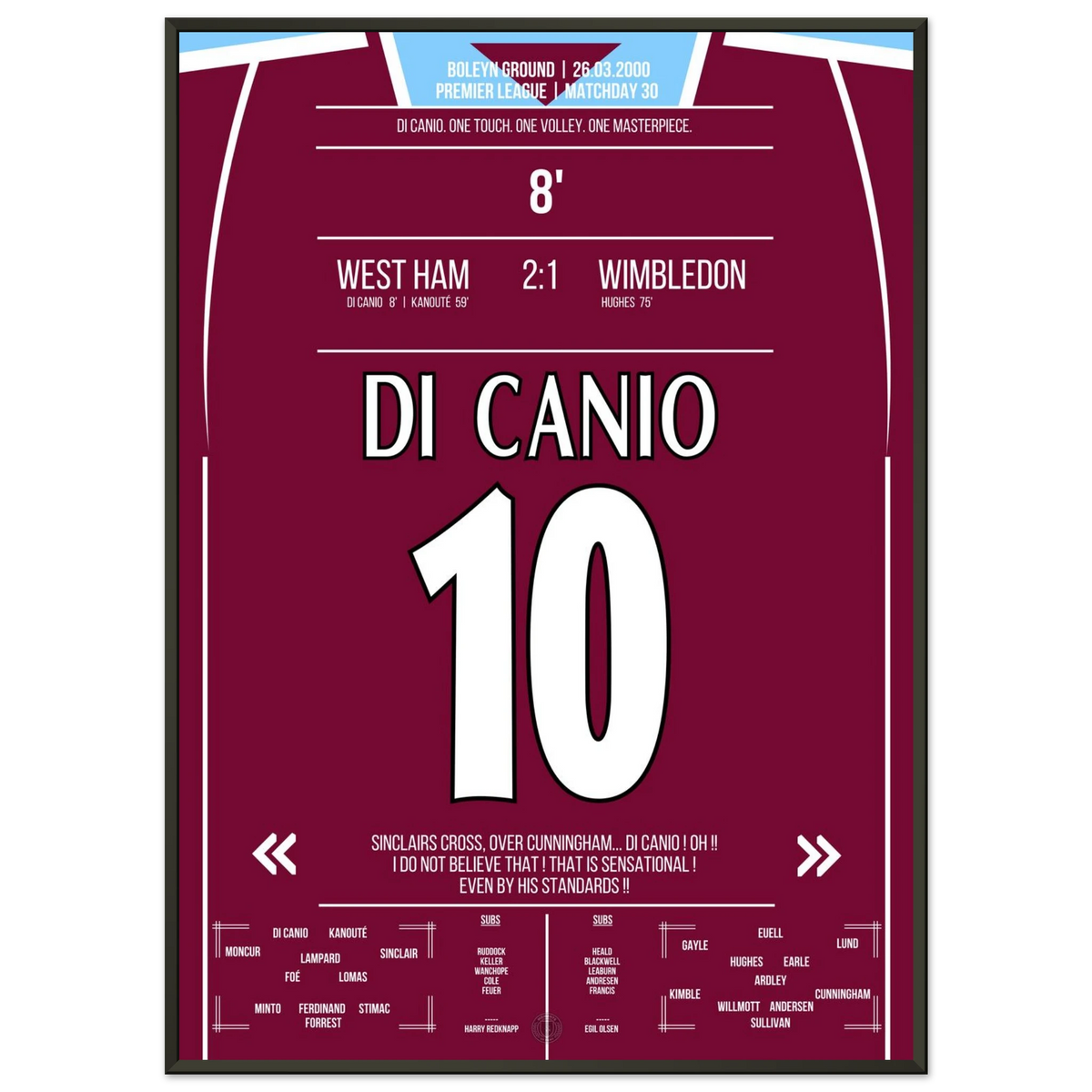 Volée magique de Di Canio contre Wimbledon