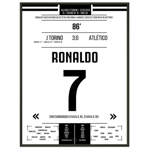 La revanche de Ronaldo contre l'Atlético en match retour des huitièmes de finale 2019