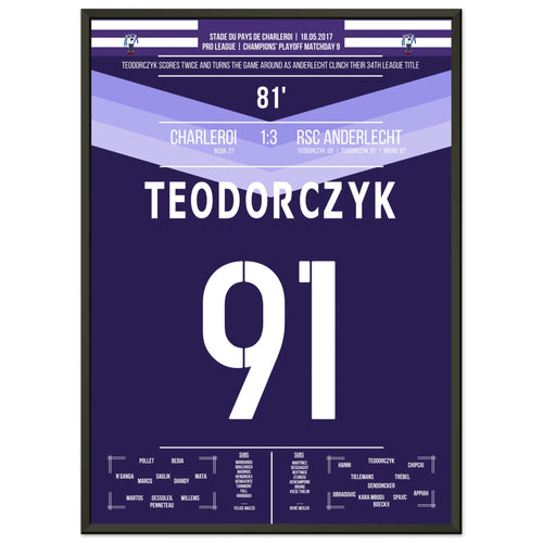 Teodorczyk shoots Anderlecht to the 34th championship.