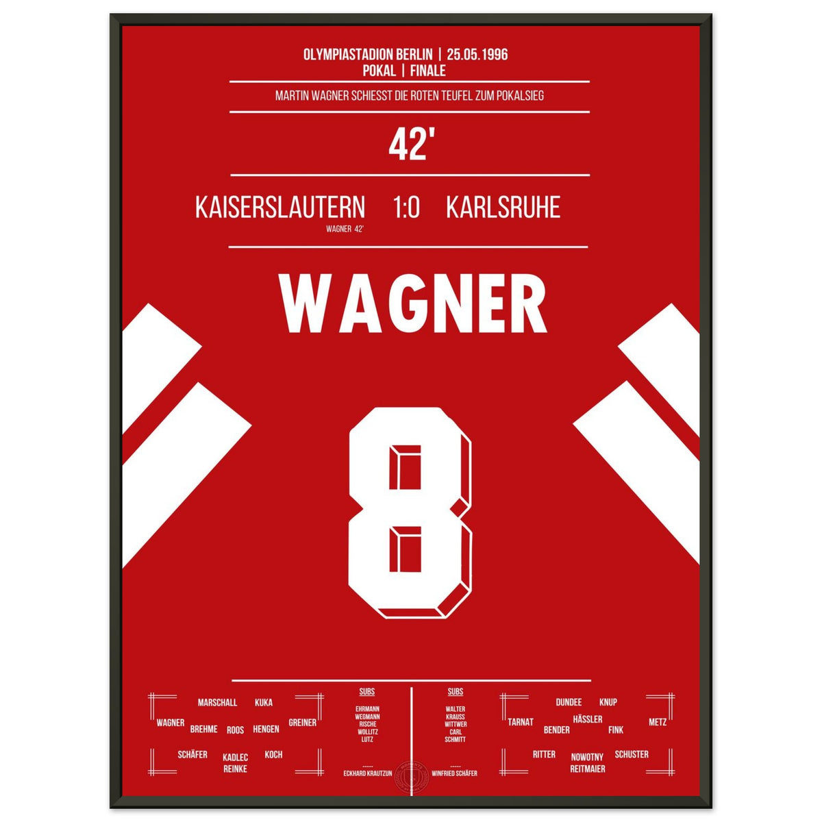 Wagner schießt den FCK 1 Woche nach dem Abstieg zum Pokalsieg gegen den KSC