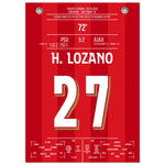 Lozano Hattrick bei 5-2 gegen Ajax 50x70-cm-20x28-Ohne-Rahmen