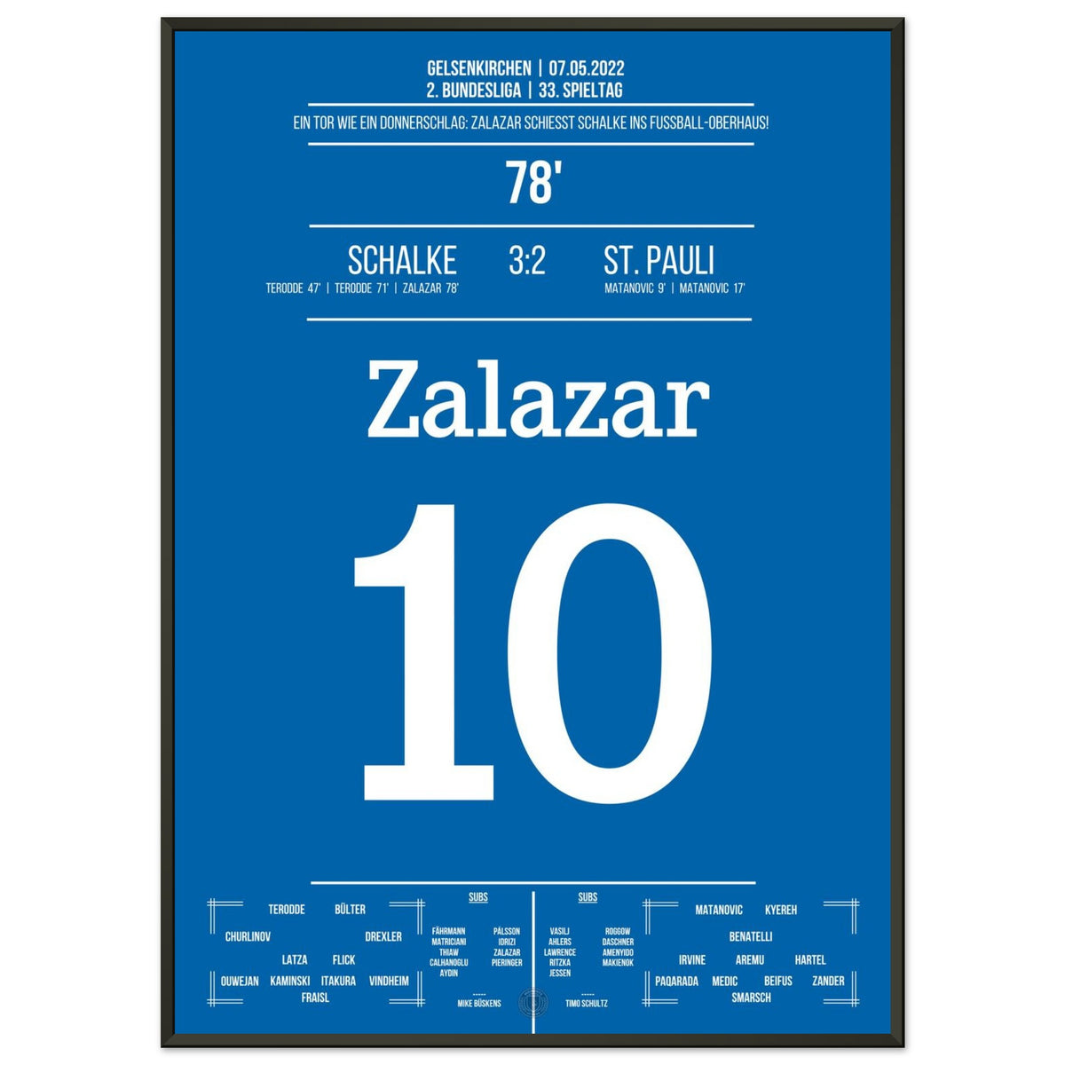 Zalazar marque pour la montée lors de la 33e journée contre St Pauli.