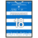 Zwolle's erster Pokalgewinn in 2014 50x70-cm-20x28-Schwarzer-Aluminiumrahmen