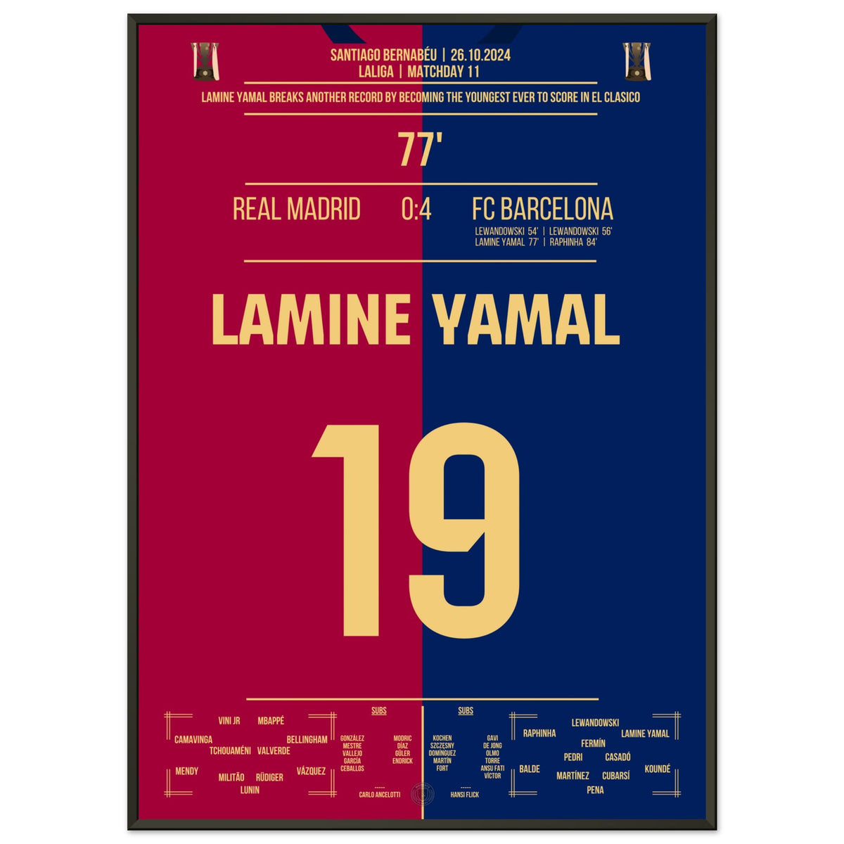 Lamine Yamal bat le record et devient le plus jeune buteur de l'histoire du Clasico