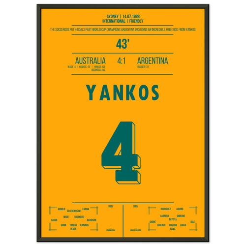 L'incroyable but de Yanko sur coup franc contre l'Argentine 1988