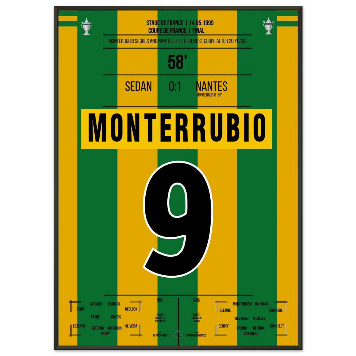 Monterrubio leads Nantes to the 1999 cup victory