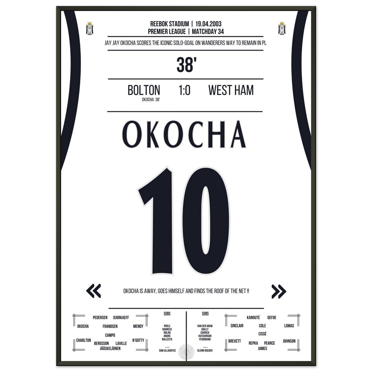 But en solo d'Okocha pour Bolton en route pour rester en championnat