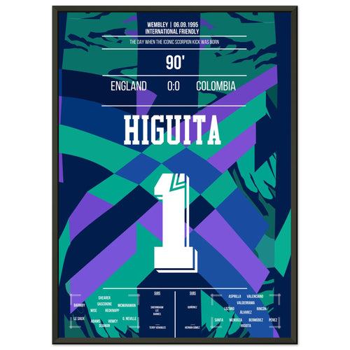 Higuita Scorpion donne un coup de pied contre l'Angleterre en 1996
