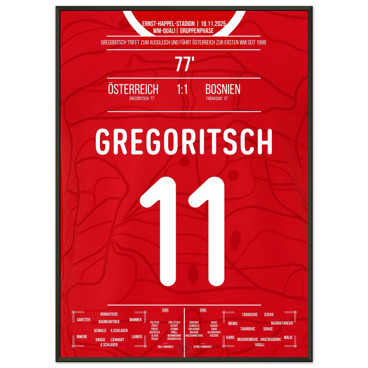 Gregoritsch mène l'Autriche à sa première Coupe du monde en 28 ans