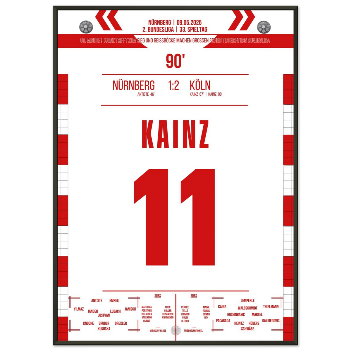 Kainz réalise un doublé à la 90e et emmène Cologne vers la promotion