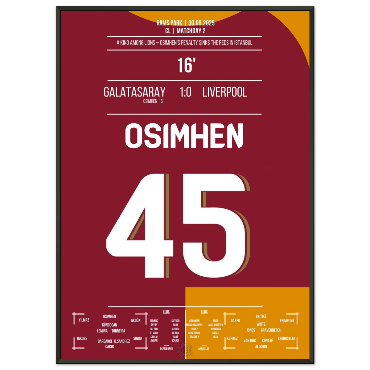 Osimhen becomes a lion – Galatasaray brings Liverpool to their knees!